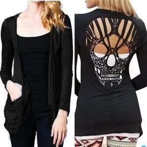 Skull crochet cardigan